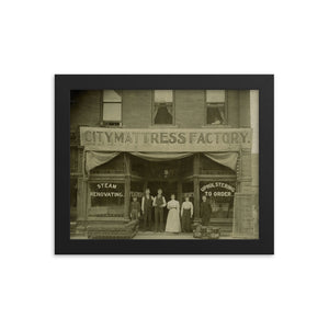 Framed poster - City Mattress Factory in 1898.