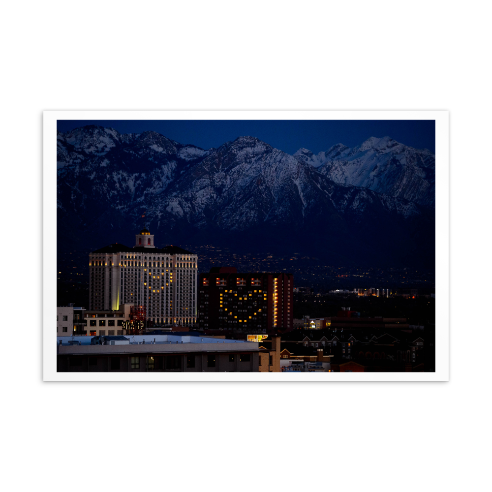Salt Lake City lights Postcard