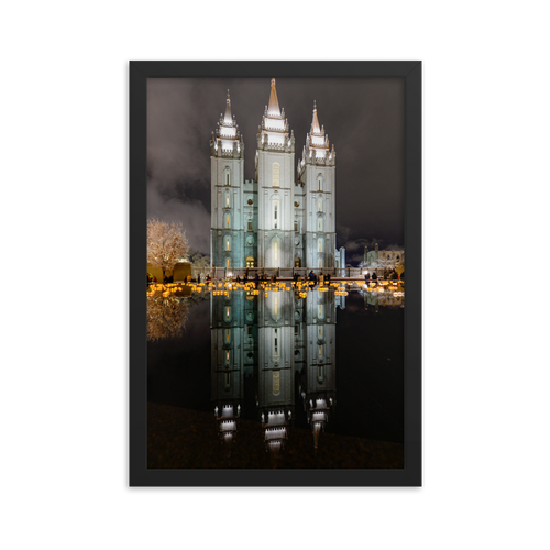 Framed poster - The Church of Jesus Christ of Latter-day Saints Salt Lake City temple