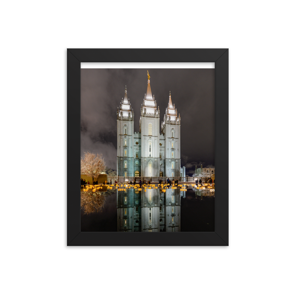 Framed poster - The Church of Jesus Christ of Latter-day Saints Salt Lake City temple