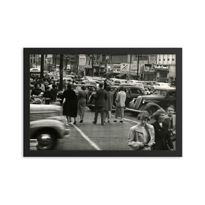 Framed poster - Downtown Salt Lake City circa 1950s
