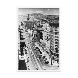 Framed poster - Main Street, Salt Lake City, 1950