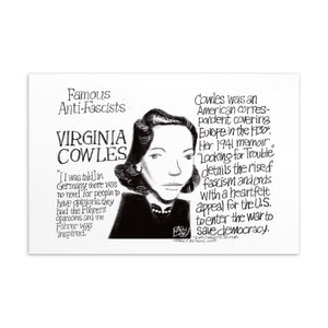 Famous anti-fascist postcard - Virginia Cowles